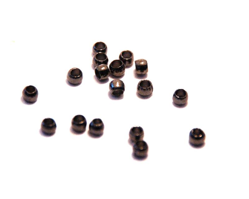Crimp bead. 2mm. Antique silver. Bag approx.