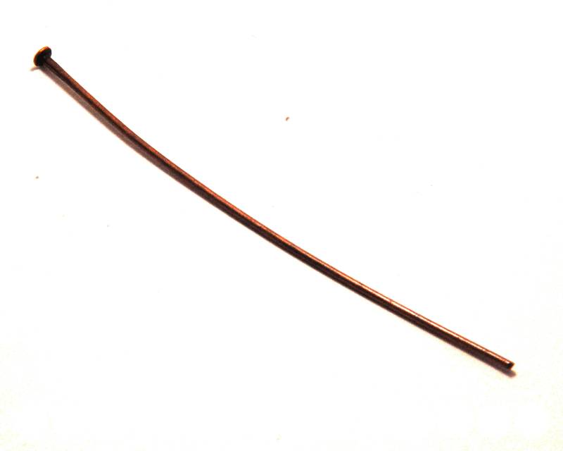 Headpins. 0.7x50mm. Red bronze. 100 PCs