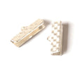 End Cap. Textured 19x6mm. Silver color. 8 PCs