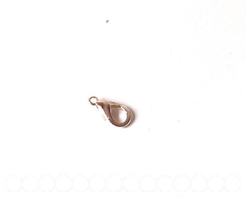 Lobster claw clasp. 12 mm. silver dark color.