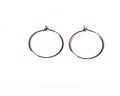 Hoop Earring 25mm. platina plated. 26 PCs