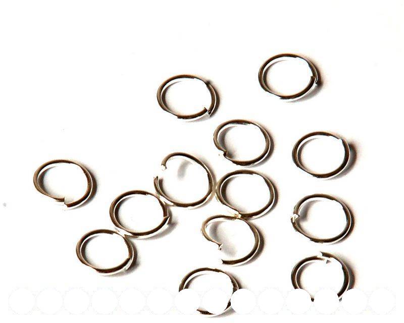 Open ring. silver color. 8x0,8mm. 200 PCs