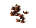Crimp Beads, Open, 5mm. red bronze. 25 PCs