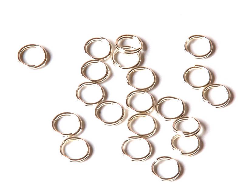 Close ring. double. 8x0.7mm. Silver color 50 PCs