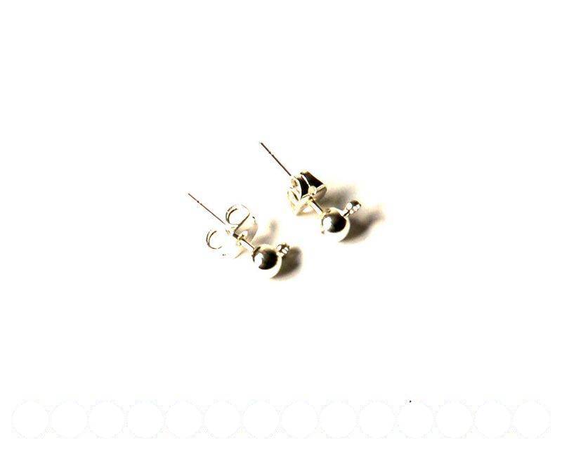 Ear Stud Components, 4x14mm. Silver color 20 PCs.