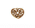 Zamak. Pendant, Heart 38mm. Antique gold. Inn. 3mm.