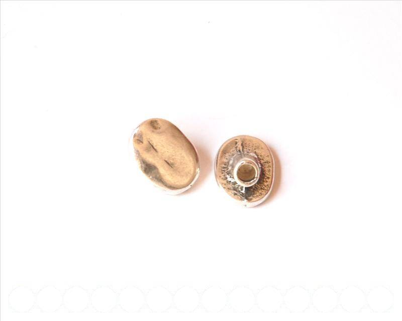 Zamak. Botton Clasp , 18x13mm. Silver Color. Inn. 3.8mm.
