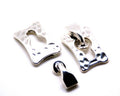 Zamak. Clasp, 39x25mm/27x12mm. Silver. Inn. 9.5x2.2mm.