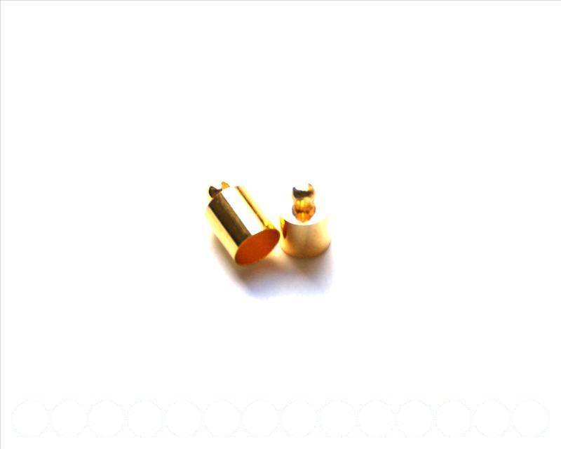 End Cap. 11x6mm. Gold color. Inn. 5.5mm approx 10 PCs