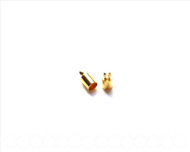 End Cap. 4x8mm. Gold Color. Inn. 3mm Approx 20 PCs