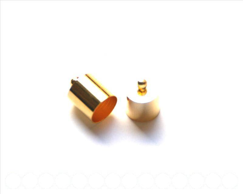 End Cap. 13x10mm. Gold color. Inn. 9.5mm approx 10 PCs