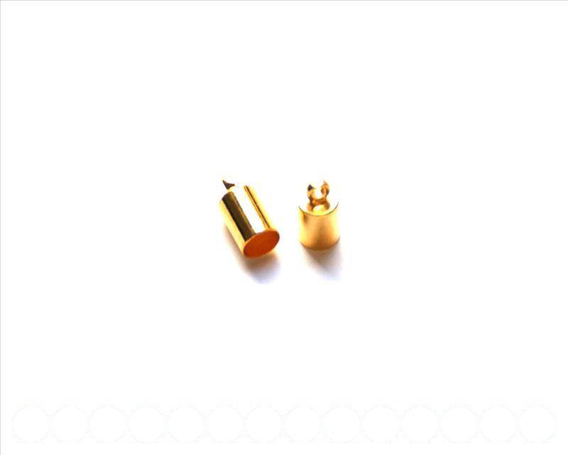 End Cap. 5x9mm. Gold color. Inn. 4.3mm approx 20 PCs