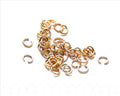 Zamak. Oval opened ring 4mm. Gold color.