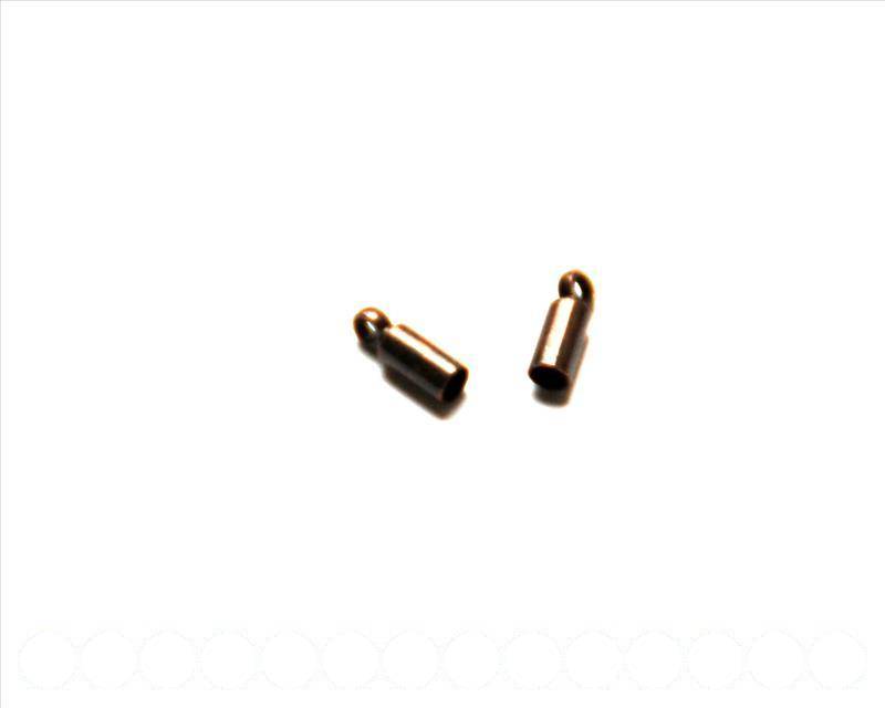 Metal. End cap, 8x2.8mm. Red bronze. 20Ud.