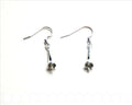 Accessorie. Earring. 30mm./18x5.5mm, Silver color.