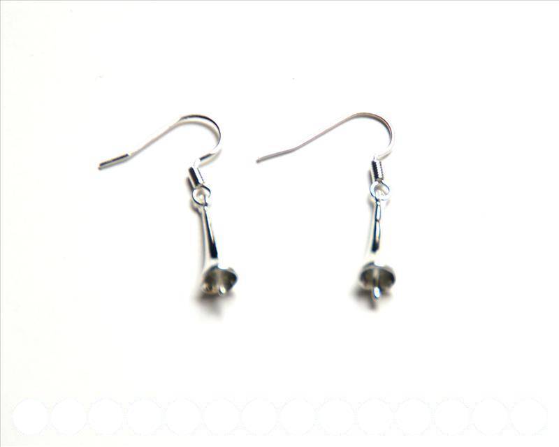 Accessorie. Earring. 30mm./18x5.5mm, Silver color.