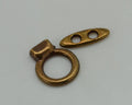 Zamak. Cierre palo 10x2,5mm. oro viejo. Int.12x3mm/4mm