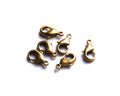 Zamak. Lobster clasp 8x15mm. gold color.