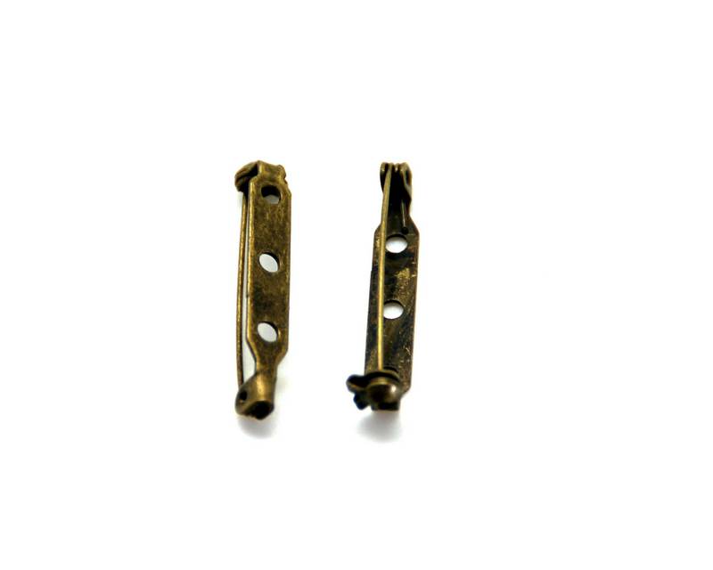 Metal. Brooch Finding. 32mm. Antique gold.