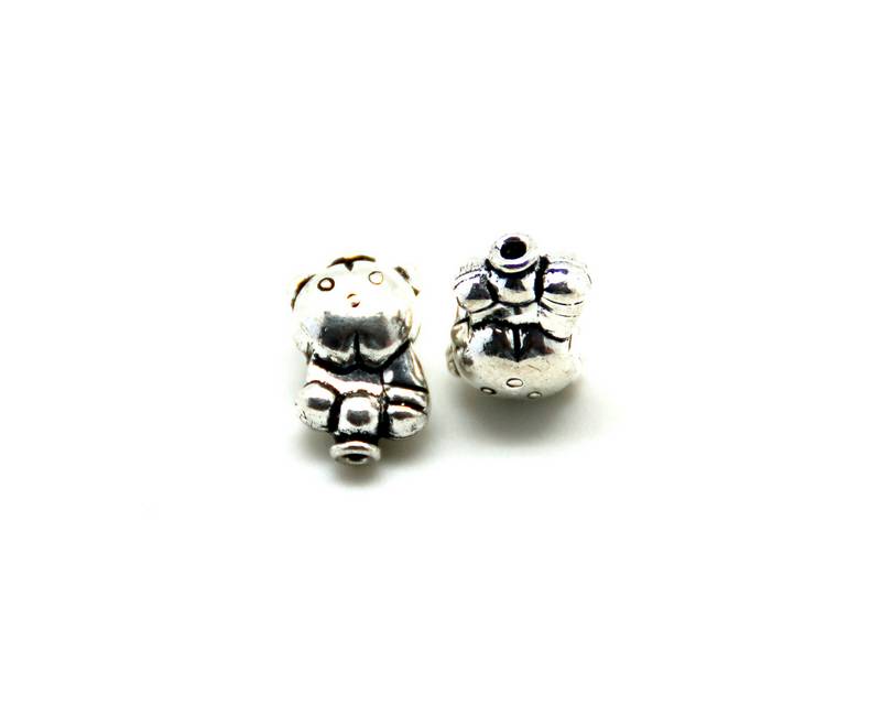 Metal. Bear. 16x10mm. Antique silver. Inn. 1.5mm.
