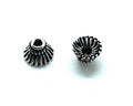 Metal. End cap. 10x7mm. Antique silver. Inn.2.3mm.approx.