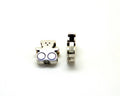 Zamak. Bear. 17x15mm. Silver color. Inn. 13x2.8mm.