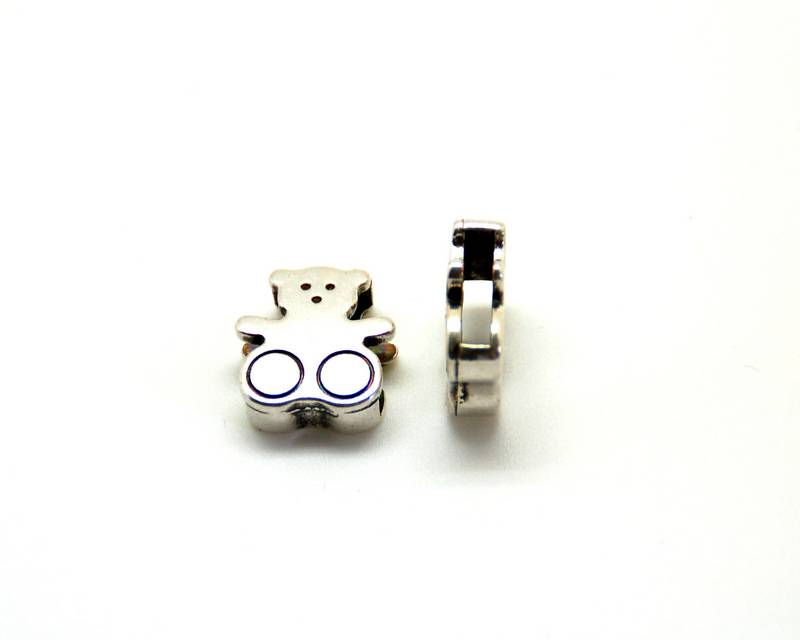 Zamak. Bear. 17x15mm. Silver color. Inn. 13x2.8mm.