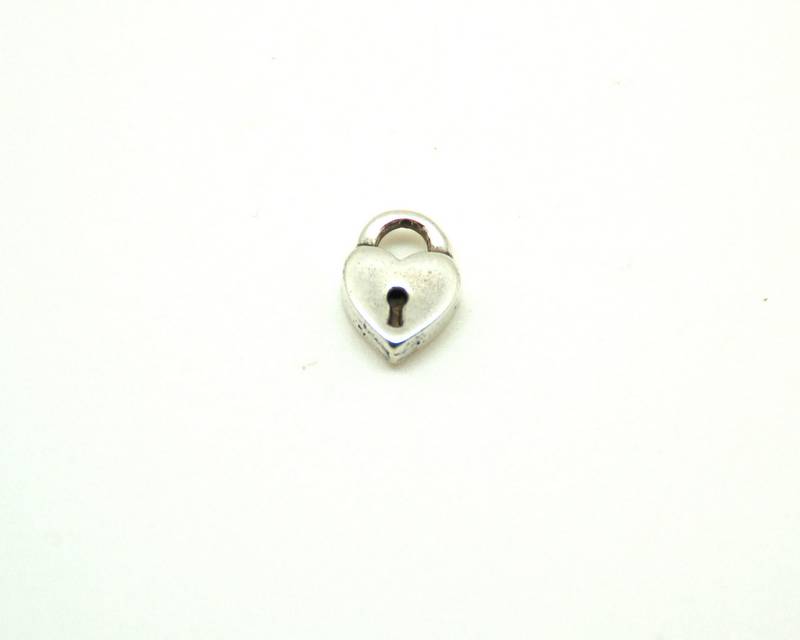 Zamak. Pendant. Padlock. 10x9mm. Silver c. Inn.4x3.5mm.