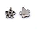 Stainless steel. Pendant. Flower. 23x20x3mm. Inn.2mm.