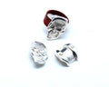 Zamak. Finger Ring. Skull. 29x20mm. Silver C. Inn.10mm.