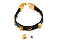 Zamak. Rivet. Square. 8mm. Gold color.