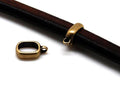 Entrepieza Zamak oval. 5x17mm. Oro viejo. Int.10x7mm