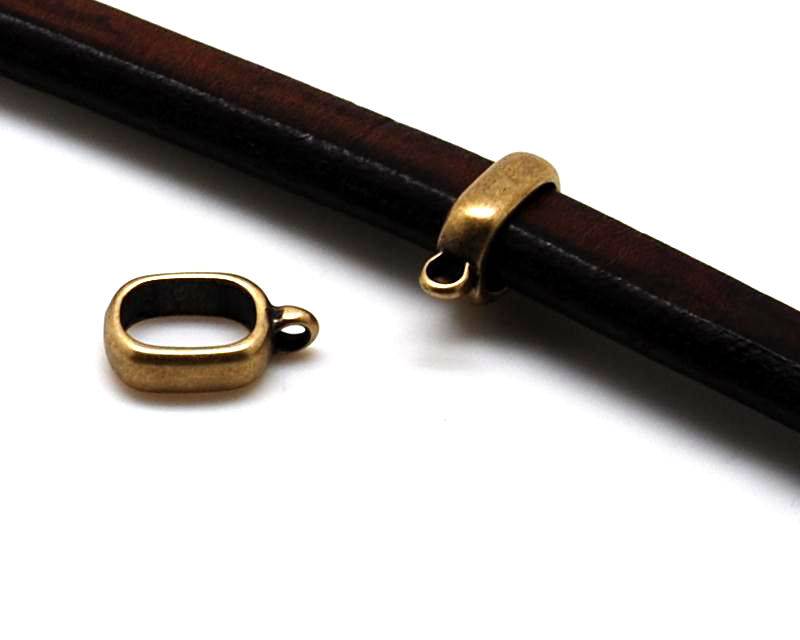 Zamak. Oval. 5x17mm. Antique gold. Inn.10x7mm.