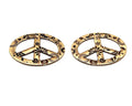 Zamak. Pendant. Peace sign.39x51mm. Antiq.gold. Inn.2mm.