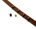 Zamak. Tack. Skull. 8x6mm. Antique gold.