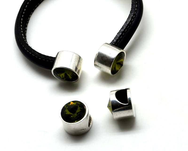 Zamak. Ending. Coin. Silver color-olivine.