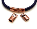 Zamak. Regaliz Set Clasp. 18x35mm. Antique copper. Inn.10.2x7.3mm.
