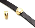Zamak/Swarovski. Coin. 13mm. Golden Shadow. Inn.10x3mm.