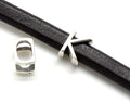 Zamak. Letter K . Silver color. Inn.10x7mm.