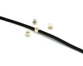 Zamak/Swarovski. Coin. 8mm. Silver-Golden Shadow. Inn.5x2mm.