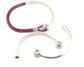 Zamak/Swarovski. 20mm. Silver-crystal. Inn.9.2x6mm.