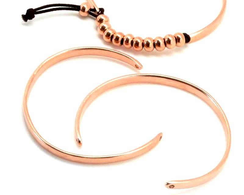Brass. 140x4mm.Rose Gold . Inn.1.5mm.