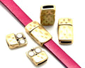 Zamak. Clasp. Flat. 27x15mm. Antique gold. Inn.10x2.5mm.