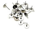 Stainless steel. Earring post. 8x10.5mm. Silver.
