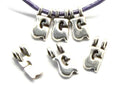 Zamak. Pendant. Letter G. Silver color. 9mm. Inn.2.2mm.