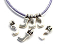 Zamak. Pendant. Letter J. Silver color. 9mm. Inn.2.2mm.