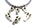 Zamak. Pendant. Letter P. Silver color. 9mm. Inn.2.2mm.