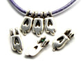 Zamak. Pendant. Letter Q. Silver color. 9mm. Inn.2.2mm.