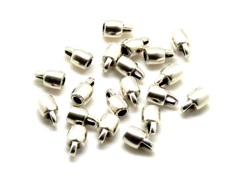 Zamak. Ending. 6x9.5mm. Silver color. Inn.3mm.