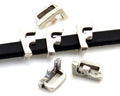 Zamak. Letter F. 9.5mm. Silver color. Inn.6x2.5mm.